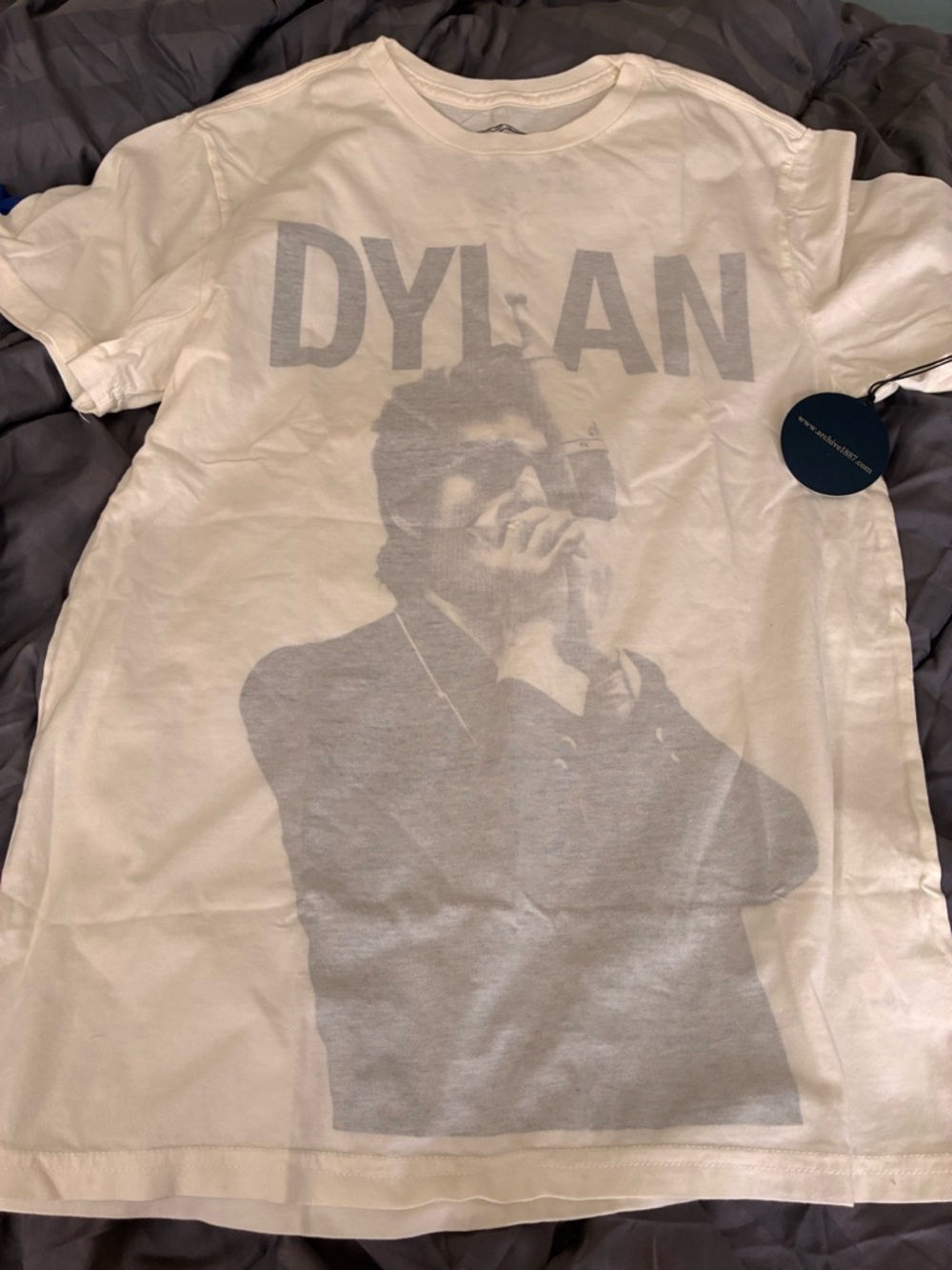 BOB Dylan Graphic T-Shirt - White Reversible brand new Archive clothing Small